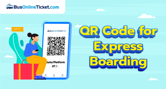 QR Code Boarding malaysia bus ticket